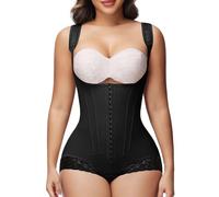 SHAPSHE Fajas Colombianas Moldeadoras Postpartum Stage 2/3 Body Shaper Tummy Control Shapewear for Women with 8 Bones, Black, Small