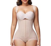 SHAPSHE Fajas Colombianas Moldeadoras Postpartum Stage 2/3 Body Shaper Tummy Control Shapewear for Women with 8 Bones, Tan, Medium