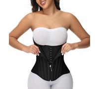 SHAPSHE Waist Trainer for Women Tummy Control Waist Cincher Corset Sport Workout Body Shaper Postpartum Belly Band Gym, Black（up a Size is More Comfortable）, XS