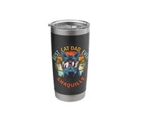 Shaquille Best Cat Dad Ever Funny Custom Personalized Name Stainless Steel Insulated Tumbler