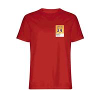 Shaquille O'Neal 34 Lakers Jersey Frame Men's T-Shirt - Red / 3XL