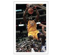 Shaquille O'Neal Signed 12x8 Inch Photo Print With Pre Printed Signature Autograph Gift Wall Art, Basketball, Artwork Shaq