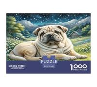 Shar Pei 1000 Piece Jigsaw Puzzle For Adults Challenging Game Stress Relief Puzzle Cultivate The Spirit of Teamwork For Adults Gifts 70x50cm/1000pcs