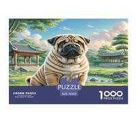 Shar Pei 1000 Piece Jigsaw Puzzle For Adults Challenging Game Stress Relief Puzzle Cultivate The Spirit of Teamwork for Family Decorations 70x50cm/1000pcs