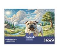 Shar Pei 1000 Piece Jigsaw Puzzle For Adults Challenging Game Stress Relief Puzzle Exercise The Memory of The Brain for Adults And Kids, Age 12 Years Up 38x26cm/1000pcs