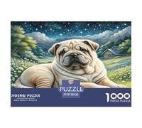 Shar Pei 1000 Piece Jigsaw Puzzle For Adults Educational Games Stress Relief Puzzle Cultivate The Spirit of Teamwork For Adults Gifts 38x26cm/1000pcs