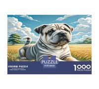 Shar Pei 1000 Pieces Jigsaw Puzzles For Adults Educational Games Stress Relieving Entertainment Cultivate The Spirit of Teamwork for The Whole for Women, Gifts for Men 38x26cm/1000pcs