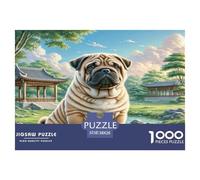 Shar Pei 1000 Pieces Jigsaw Puzzles For Adults Educational Games Stress Relieving Entertainment Exercise The Memory of The Brain For Adults Gifts 38x26cm/1000pcs