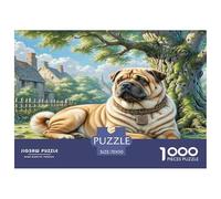 Shar Pei 1000 Pieces Jigsaws for Adults Art Colorful DIY Craft Beautiful Home Decoration Uncover The Puzzle 70x50cm/1000pcs