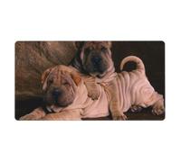 Shar Pei Dog,Mouse Pad Large Desk Pad Computer Keyboard Mouse Mat with Non Slip Rubber Base 40 x 70 cm