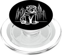 Shar Pei NY dog New York line art, NYC skyline design PopSockets PopGrip for MagSafe