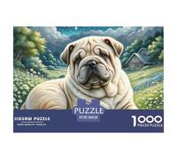 Shar Pei1000 Piece Puzzle Puzzle Cute Pets A Challenging Puzzle for The Whole Family 38x26cm/1000pcs
