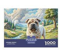 Shar Pei1000 Piece Puzzle Puzzle Games Cute Pets Puzzle Gift for The Whole Family 70x50cm/1000pcs