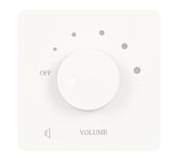 Sharainn 50W Speaker Volume Controller, Wall Mount Plate Volume Control Knob with 5 Gears Tuning for Home Speakers (White)