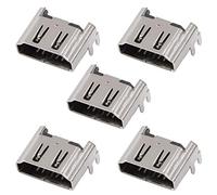 Sharainn HDMI Port for PS4, 5Pcs Replacement HDMI Port Socket Interface Connector HDMI Repair Kit for 4 1000/1100/1200