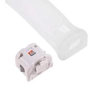Sharainn Motion Plus Adapter, Motion Plus Sensor Adapter + Soft Silicon Case Cover for Wii Remote Controller External Motion Plus Accessory (white)