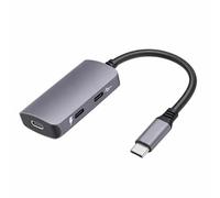 Sharainn USB C to AR Glasses Adapter PD 100W Fast Charging 4K 60Hz Dual USB C Charge and Play Adapter for XREALRayNeoVitureThunderbird AR Glasses Fit for Steam Deck ROG Ally