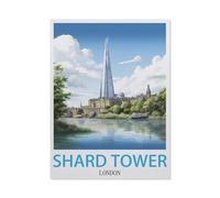 Shard Tower London，Jigsaw Puzzles for Adults 1000 Piece, Classic Puzzle Teens Boys Girls Puzzles Sturdy Tight Fitting Pieces,Letters On Back for Ideal Challenging And Gift（38x26cm）-HC72