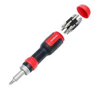 SHARDEN Ratchet Screwdriver Set All in 1 Screw Driver Multi bit Screwdriver | 13-in-1 Ratcheting multibit screwdriver with Security, Flat Head, Phillips, Hex, Pozidriv and 1/4 Nut Driver Portable Tools