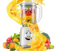 SHARDOR Blender with 700W, Powerful Blender for Kitchen with 6 Stainless Steel Blades, 1L Glass Jug Blenders, 2 Speed and Pulse Ice Crushing Smoothie Maker For Smoothies Milkshake Juice and Baby Food