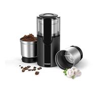 SHARDOR Coffee Spice Grinder Electric,2 Removable Cups Grinder for Kitchen | 70g Coffee bean grinder for wet & dry grinding,304 stainless blade grind coffee beans,nuts,masala,garlic, ginger and onion