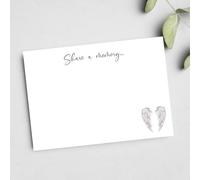 Share a Memory Cards - Grey Angel Wings - Pack of 10 (58/0017)