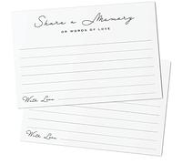 Share a Memory Cards Minimalist Well Wishes Card 6 x 4 Set of 50 for Celebration of Life, Weddings, Anniversaries, Memorials, Funerals, Birthdays, Graduation, Retirement, Going Away Made