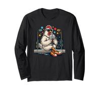 Share an iced Coffee with a Hen in This Cool Night City Long Sleeve T-Shirt