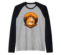 Share Cold iced Coffee with a Rooster in the Night City Raglan Baseball Tee