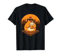 Share Cold iced Coffee with a Rooster in the Night City Value Graphic T-Shirt