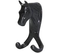 Perry Equestrian Horse Head Double Stable/Wall Hook (One Size) (Silver)