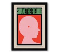 Share the Feeling Retro Framed Wall Art Print A2 (59.4×42cm) Black, Wall Decor for Living Room, Bedroom, Office & Home, Ready to Hang, Art Gift