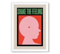 Share the Feeling Retro Framed Wall Art Print A2 (59.4×42cm) White, Wall Decor for Living Room, Bedroom, Office & Home, Ready to Hang, Art Gift