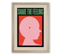 Share the Feeling Retro Framed Wall Art Print A3 (42×29.7cm) Oak, Wall Decor for Living Room, Bedroom, Office & Home, Ready to Hang, Art Gift