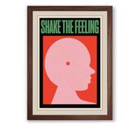 Share the Feeling Retro Framed Wall Art Print A3 (42×29.7cm) Walnut, Wall Decor for Living Room, Bedroom, Office & Home, Ready to Hang, Art Gift