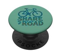 Share the Road Bicycle Design with Safety Cycling Message PopSockets Adhesive PopGrip