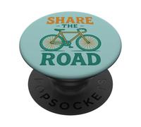 Share the Road Bicycle Design with Safety Cycling Message PopSockets Adhesive PopGrip