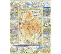 Map of Lake District Jigsaw 1000 Piece Puzzle