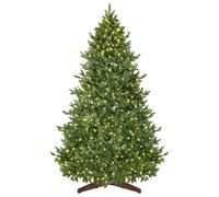 SHareconn 7FT Pre Lit Artificial 100% PE Christmas Tree with 17 Modes | 380 Warm white lights and colored lights,951 Branches Tips,Xmas Tree with Detachable Stand,Easy Assembly(NO Remote Control）