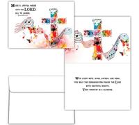 Shared Blessings Colorful Cross KJV Religious Appreciation Card 1 Count