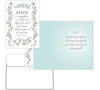 Shared Blessings Confirmation Card, Faith Is Confidence Floral Design, Religious NIV Scripture with Envelope