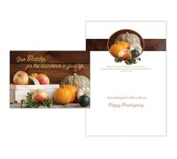 Shared Blessings Gifts of Autumn 1 Count Religious Thanksgiving Card with King James Version Scripture Bible Verse and Envelope