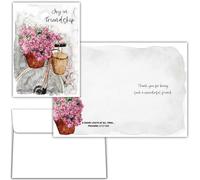 Shared Blessings Joy in Friendship Greeting Card with KJV Scripture, 5x7 Inch Christian Watercolor Cards with Envelope