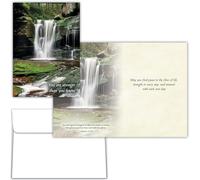 Shared Blessings NIV Scripture Elakala Falls Encouragement Card for Men, 5x7 Inch Christian Greeting with Envelope, Inspirational Support