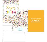 Shared Blessings Religious Birthday Card for Friend with KJV Scripture, Colorful Confetti Design, Friendship Greeting Celebrating Joy