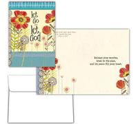 Shared Blessings Religious Praying for You Card with KJV Scripture, Let God Floral Artwork, Encouragement Greeting Offering Peace for Women