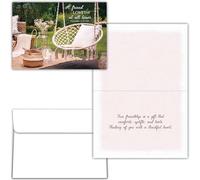 Shared Blessings Religious Thinking of You Friendship Card with KJV Scripture, Outdoor Garden Artwork, Woman Encouragement
