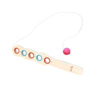 Shared Indoor Play Toys for Early Players, Wooden Paddle Ball Set, Tether Training, Smooth Hand Held Recreational Paddle Return Toy Tetherball Game Goals Practice Indoor Coordination Activity