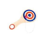 Shared Indoor Play Toys for Early Players, Wooden Paddle Ball Set, Tether Training, Smooth Hand Held Recreational Paddle Return Toy Tetherball Game Goals Practice Indoor Coordination Activity