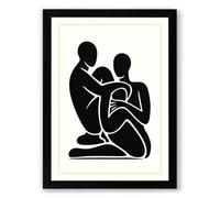 Shared Reading Minimalist Framed Wall Art Print A1 (84.1×59.4cm) Black, Wall Decor for Living Room, Bedroom, Office & Home, Ready to Hang, Art Gift